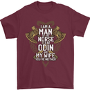 Funny Viking Wife Quote Wedding Anniversary Mens T-Shirt 100% Cotton Maroon