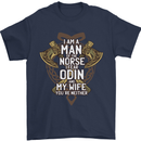 Funny Viking Wife Quote Wedding Anniversary Mens T-Shirt 100% Cotton Navy Blue