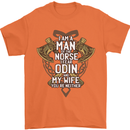 Funny Viking Wife Quote Wedding Anniversary Mens T-Shirt 100% Cotton Orange