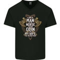 Funny Viking Wife Quote Wedding Anniversary Mens V-Neck Cotton T-Shirt Black