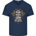 Funny Viking Wife Quote Wedding Anniversary Mens V-Neck Cotton T-Shirt Navy Blue