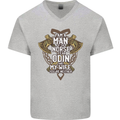 Funny Viking Wife Quote Wedding Anniversary Mens V-Neck Cotton T-Shirt Sports Grey