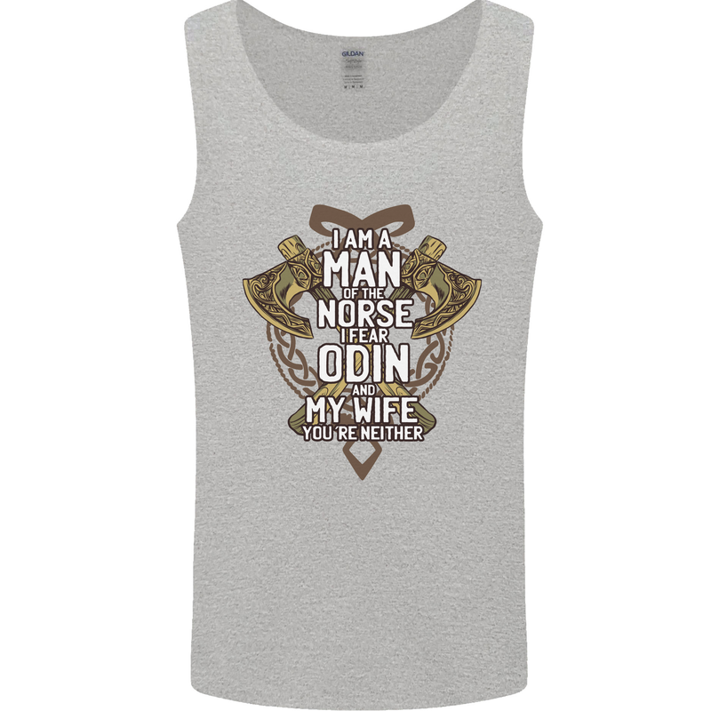 Funny Viking Wife Quote Wedding Anniversary Mens Vest Tank Top Sports Grey