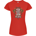 Funny Viking Wife Quote Wedding Anniversary Womens Petite Cut T-Shirt Red
