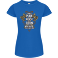 Funny Viking Wife Quote Wedding Anniversary Womens Petite Cut T-Shirt Royal Blue
