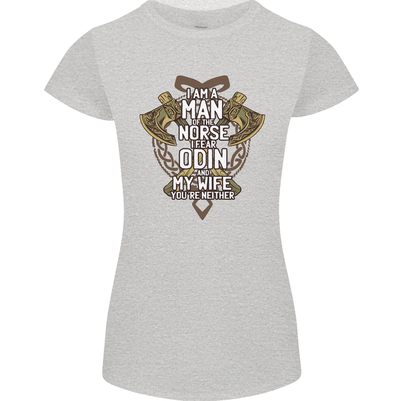 Funny Viking Wife Quote Wedding Anniversary Womens Petite Cut T-Shirt Sports Grey