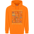 Funny Vinyl Records Turntable Music LP Childrens Kids Hoodie Orange