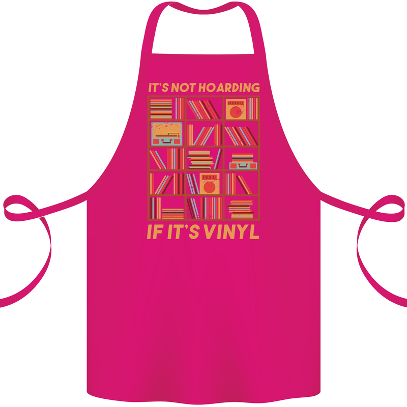 Funny Vinyl Records Turntable Music LP Cotton Apron 100% Organic Pink