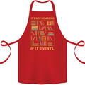 Funny Vinyl Records Turntable Music LP Cotton Apron 100% Organic Red