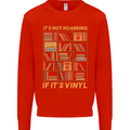 Funny Vinyl Records Turntable Music LP Kids Sweatshirt Jumper Bright Red