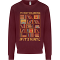 Funny Vinyl Records Turntable Music LP Kids Sweatshirt Jumper Maroon