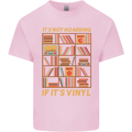 Funny Vinyl Records Turntable Music LP Kids T-Shirt Childrens Light Pink