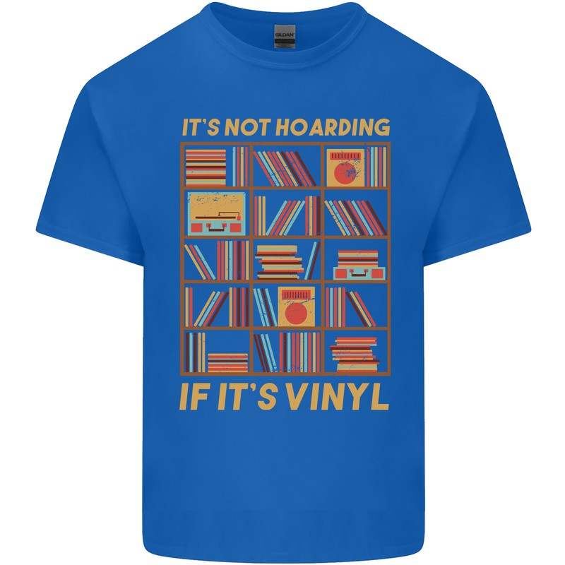 Funny Vinyl Records Turntable Music LP Kids T-Shirt Childrens Royal Blue