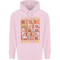 Funny Vinyl Records Turntable Music LP Mens 80% Cotton Hoodie Light Pink