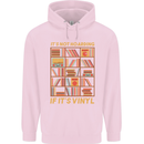Funny Vinyl Records Turntable Music LP Mens 80% Cotton Hoodie Light Pink