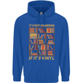 Funny Vinyl Records Turntable Music LP Mens 80% Cotton Hoodie Royal Blue