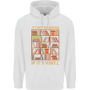Funny Vinyl Records Turntable Music LP Mens 80% Cotton Hoodie White