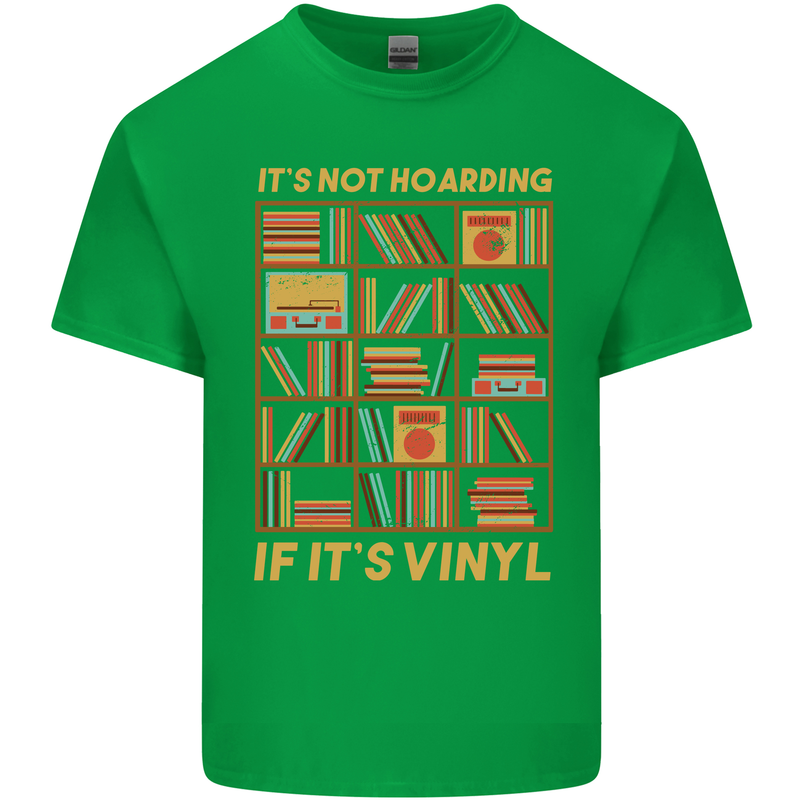 Funny Vinyl Records Turntable Music LP Mens Cotton T-Shirt Tee Top Irish Green