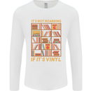 Funny Vinyl Records Turntable Music LP Mens Long Sleeve T-Shirt White