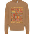 Funny Vinyl Records Turntable Music LP Mens Sweatshirt Jumper Caramel Latte