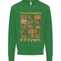 Funny Vinyl Records Turntable Music LP Mens Sweatshirt Jumper Irish Green