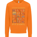 Funny Vinyl Records Turntable Music LP Mens Sweatshirt Jumper Orange