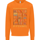 Funny Vinyl Records Turntable Music LP Mens Sweatshirt Jumper Orange
