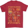 Funny Vinyl Records Turntable Music LP Mens T-Shirt 100% Cotton Red