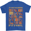 Funny Vinyl Records Turntable Music LP Mens T-Shirt 100% Cotton Royal Blue