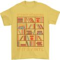 Funny Vinyl Records Turntable Music LP Mens T-Shirt 100% Cotton Yellow