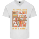 Funny Vinyl Records Turntable Music LP Mens V-Neck Cotton T-Shirt White