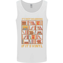 Funny Vinyl Records Turntable Music LP Mens Vest Tank Top White