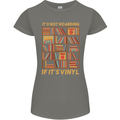 Funny Vinyl Records Turntable Music LP Womens Petite Cut T-Shirt Charcoal