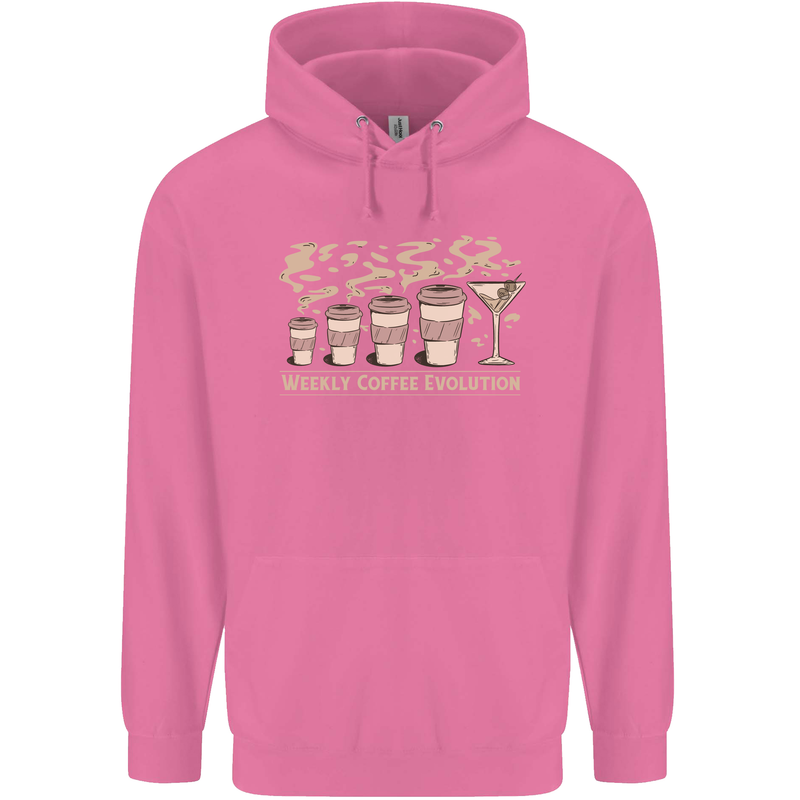 Funny Weekly Coffee to Alcohol Evolution Wine Childrens Kids Hoodie Azalea