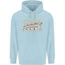 Funny Weekly Coffee to Alcohol Evolution Wine Childrens Kids Hoodie Light Blue