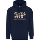 Funny Weekly Coffee to Alcohol Evolution Wine Childrens Kids Hoodie Navy Blue