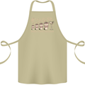 Funny Weekly Coffee to Alcohol Evolution Wine Cotton Apron 100% Organic Khaki