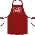 Funny Weekly Coffee to Alcohol Evolution Wine Cotton Apron 100% Organic Maroon