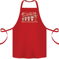 Funny Weekly Coffee to Alcohol Evolution Wine Cotton Apron 100% Organic Red