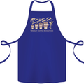 Funny Weekly Coffee to Alcohol Evolution Wine Cotton Apron 100% Organic Royal Blue