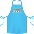Funny Weekly Coffee to Alcohol Evolution Wine Cotton Apron 100% Organic Turquoise
