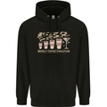 Funny Weekly Coffee to Alcohol Evolution Wine Mens 80% Cotton Hoodie Black