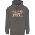 Funny Weekly Coffee to Alcohol Evolution Wine Mens 80% Cotton Hoodie Charcoal