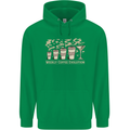 Funny Weekly Coffee to Alcohol Evolution Wine Mens 80% Cotton Hoodie Irish Green