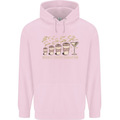 Funny Weekly Coffee to Alcohol Evolution Wine Mens 80% Cotton Hoodie Light Pink