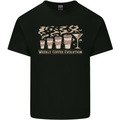 Funny Weekly Coffee to Alcohol Evolution Wine Mens Cotton T-Shirt Tee Top Black