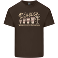 Funny Weekly Coffee to Alcohol Evolution Wine Mens Cotton T-Shirt Tee Top Dark Chocolate