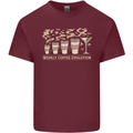 Funny Weekly Coffee to Alcohol Evolution Wine Mens Cotton T-Shirt Tee Top Maroon