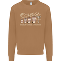 Funny Weekly Coffee to Alcohol Evolution Wine Mens Sweatshirt Jumper Caramel Latte