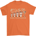 Funny Weekly Coffee to Alcohol Evolution Wine Mens T-Shirt 100% Cotton Orange